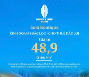 Sora Boutique (Căn TMDV) tại Happy One Sora