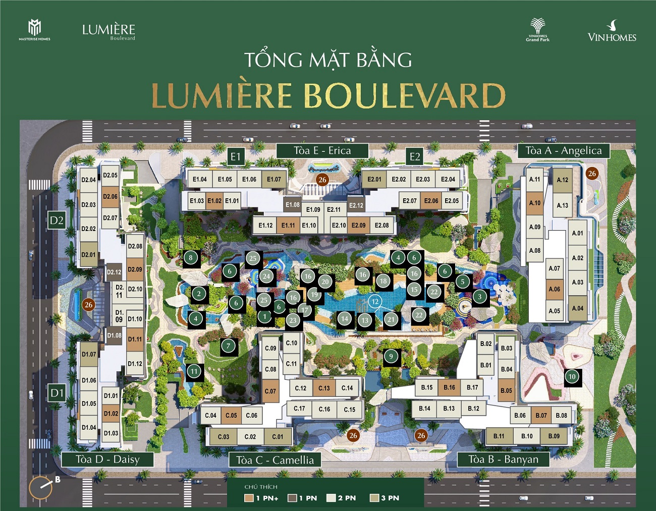 MẶT BẰNG TẦNG DỰ ÁN LUMIERE BOULEVARD