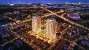 Phối cảnh về đêm tại dự án Cara River Paark Cần Thơ