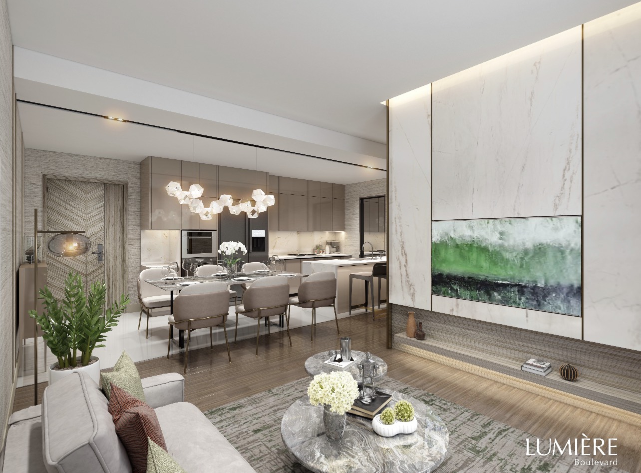Thiết kế phòng bếp căn hộ Lumière Boulevard