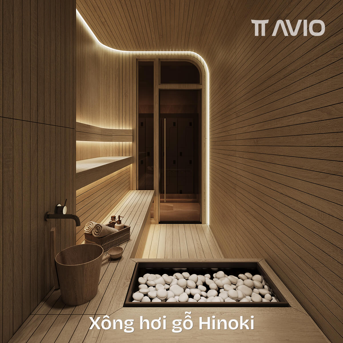Phòng xông hơi gỗ Hinoki